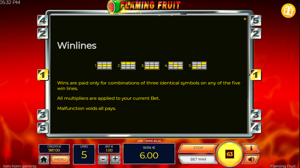 Игровой автомат Flaming Fruit Deluxe